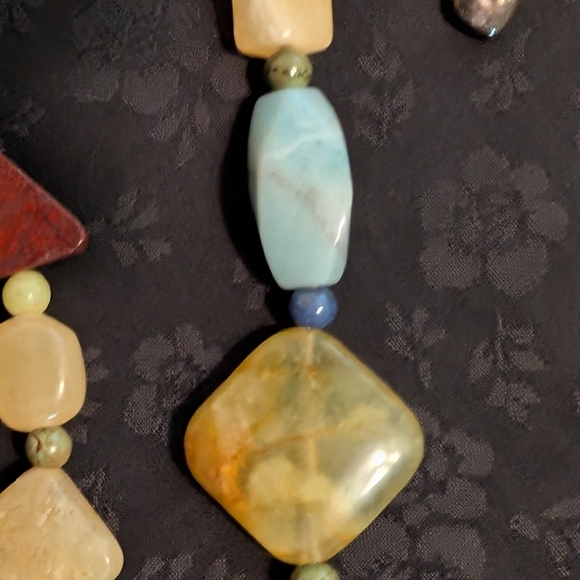 Jay King DTR Sterling Silver Multicolor Stone Necklace Bracelet Set DRT - Picture 5 of 16